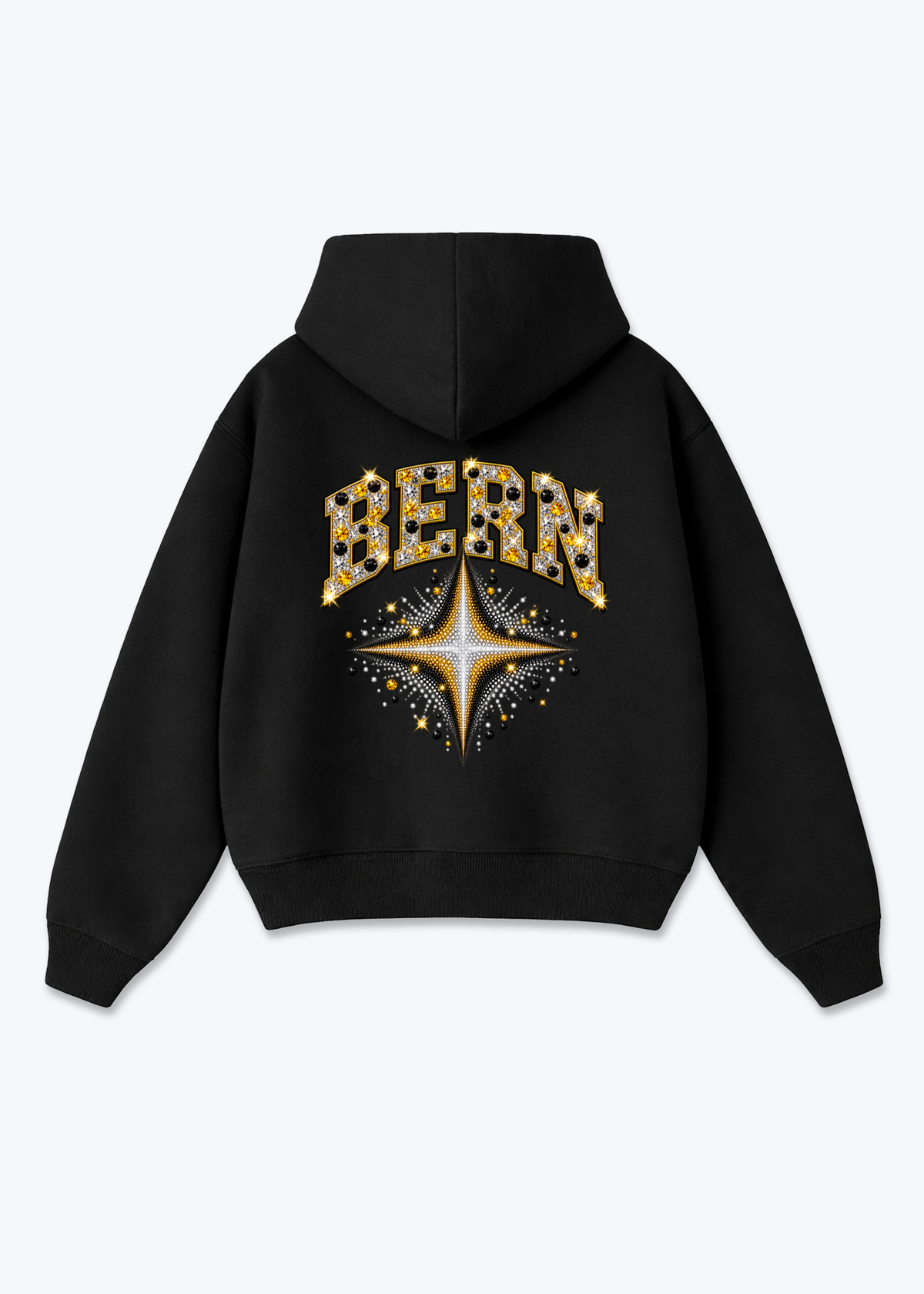 Bern Stars Oversized Hoodie - Black Back (Designed)