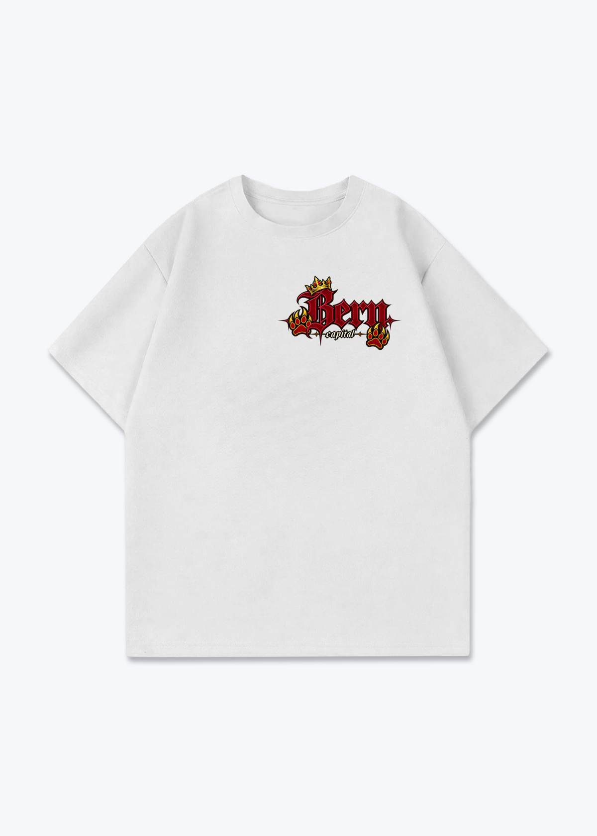 Bern Claw Oversized T-Shirt - White Front (Designed)