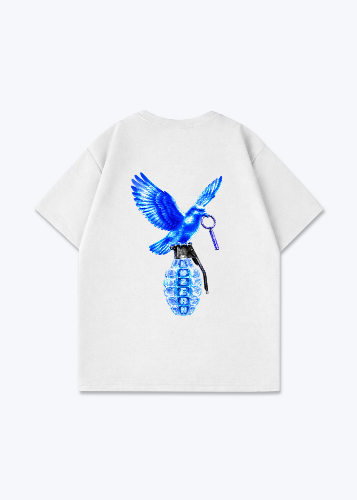 Luzern Grenade Oversized T-Shirt - White Back (Designed)