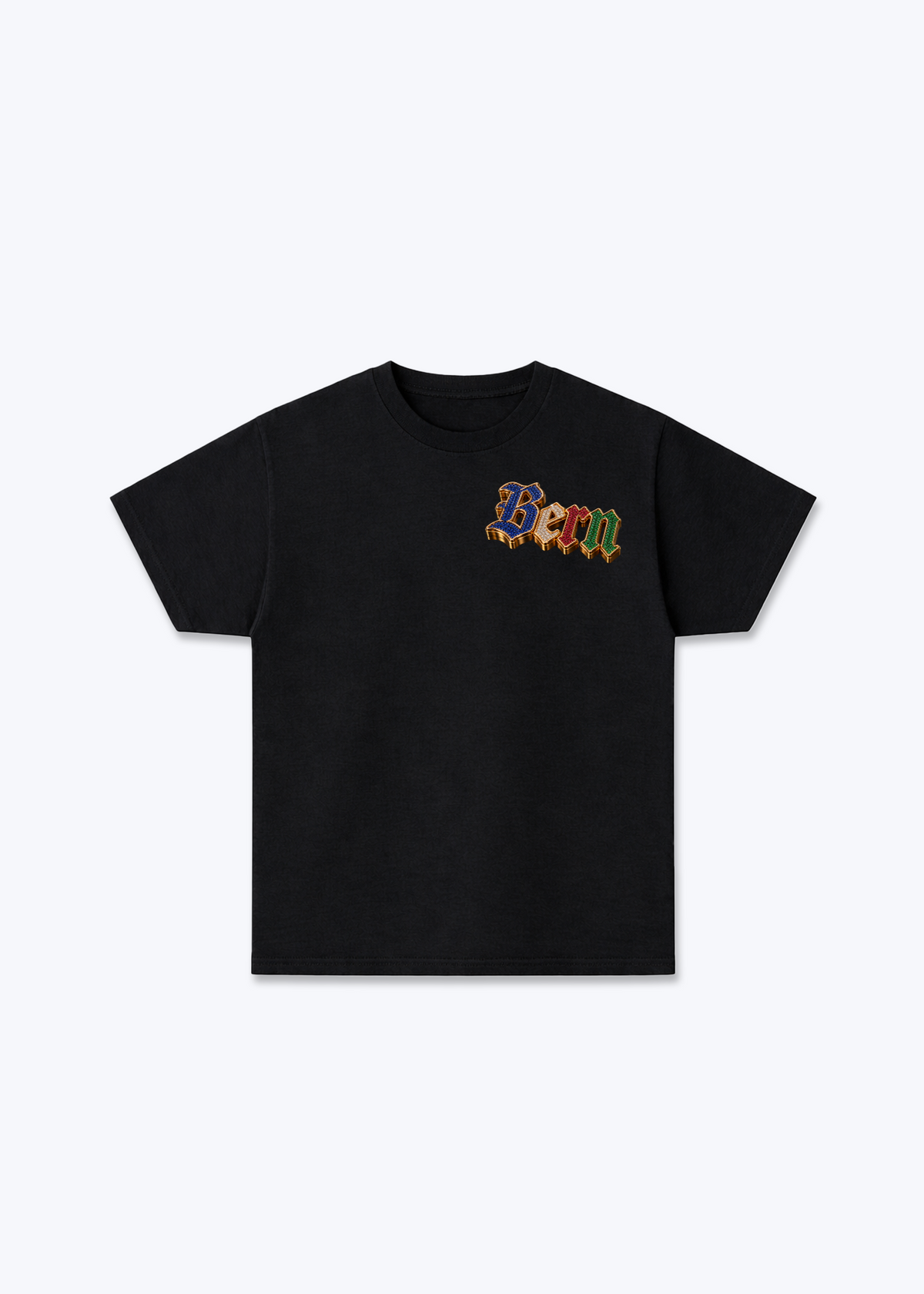 Bern Diamonds Basic T-Shirt - Black Front (Designed)