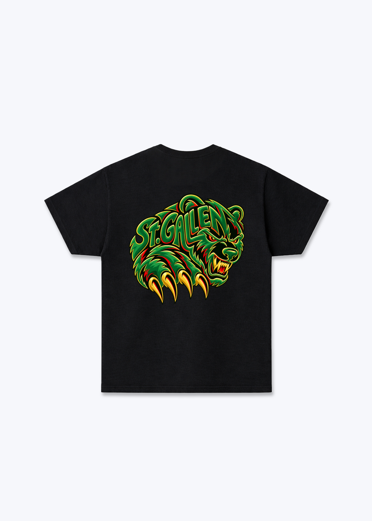 St.Gallen Grizzly Basic T-Shirt - Black Back (Designed)