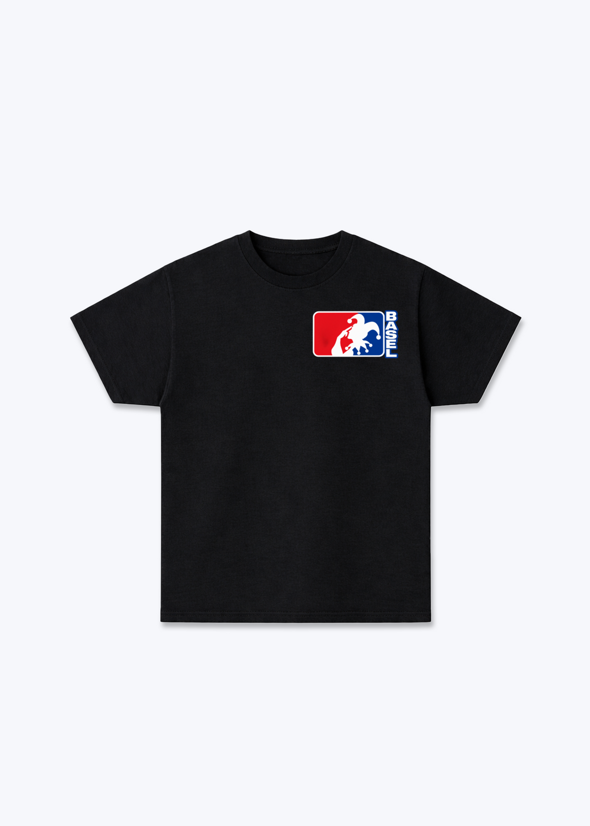 Basel Harlekin Basic T-Shirt - Black Front (Designed)