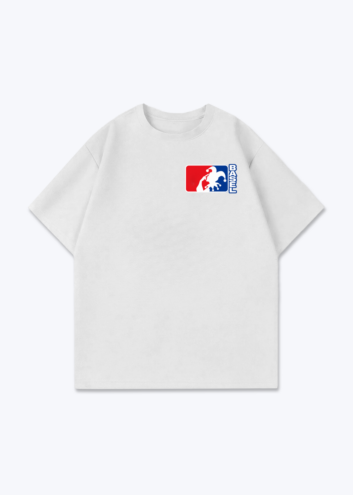 Basel Harlekin Oversized T-Shirt - White Front (Designed)