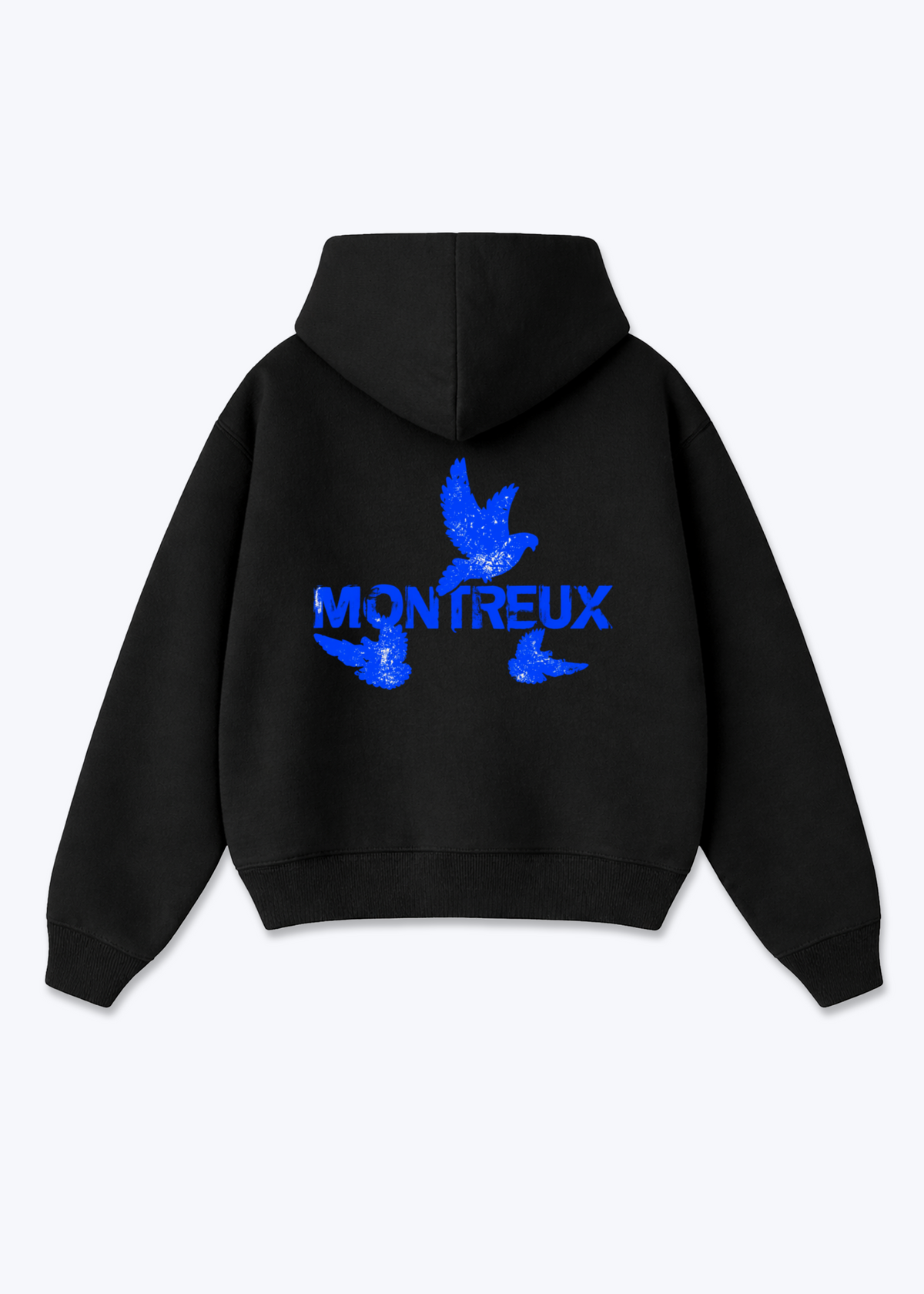 Vaud Birds Oversized Hoodie - Black Back (Designed)