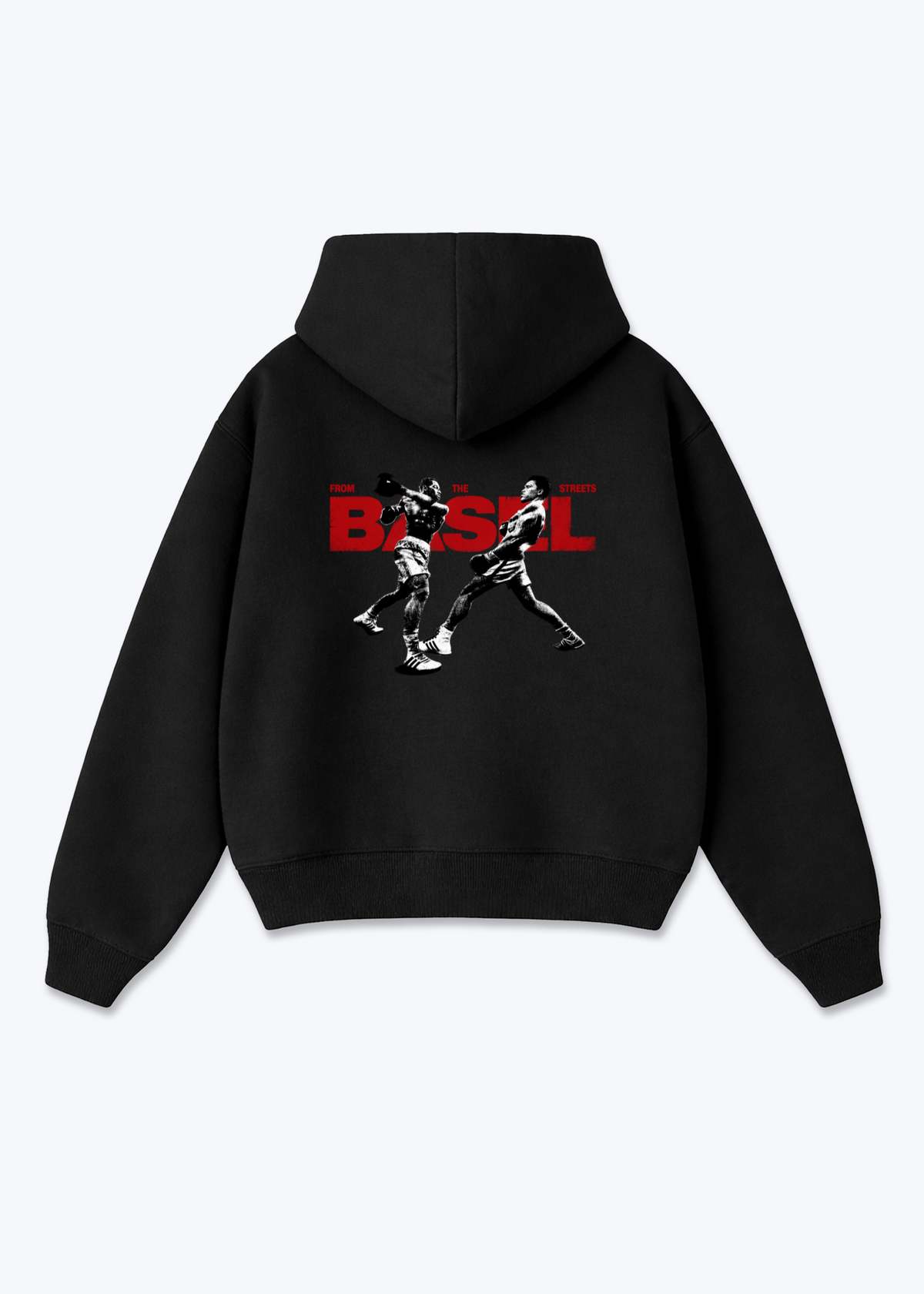Basel Boxer Oversized Hoodie - Black Back (Designed)