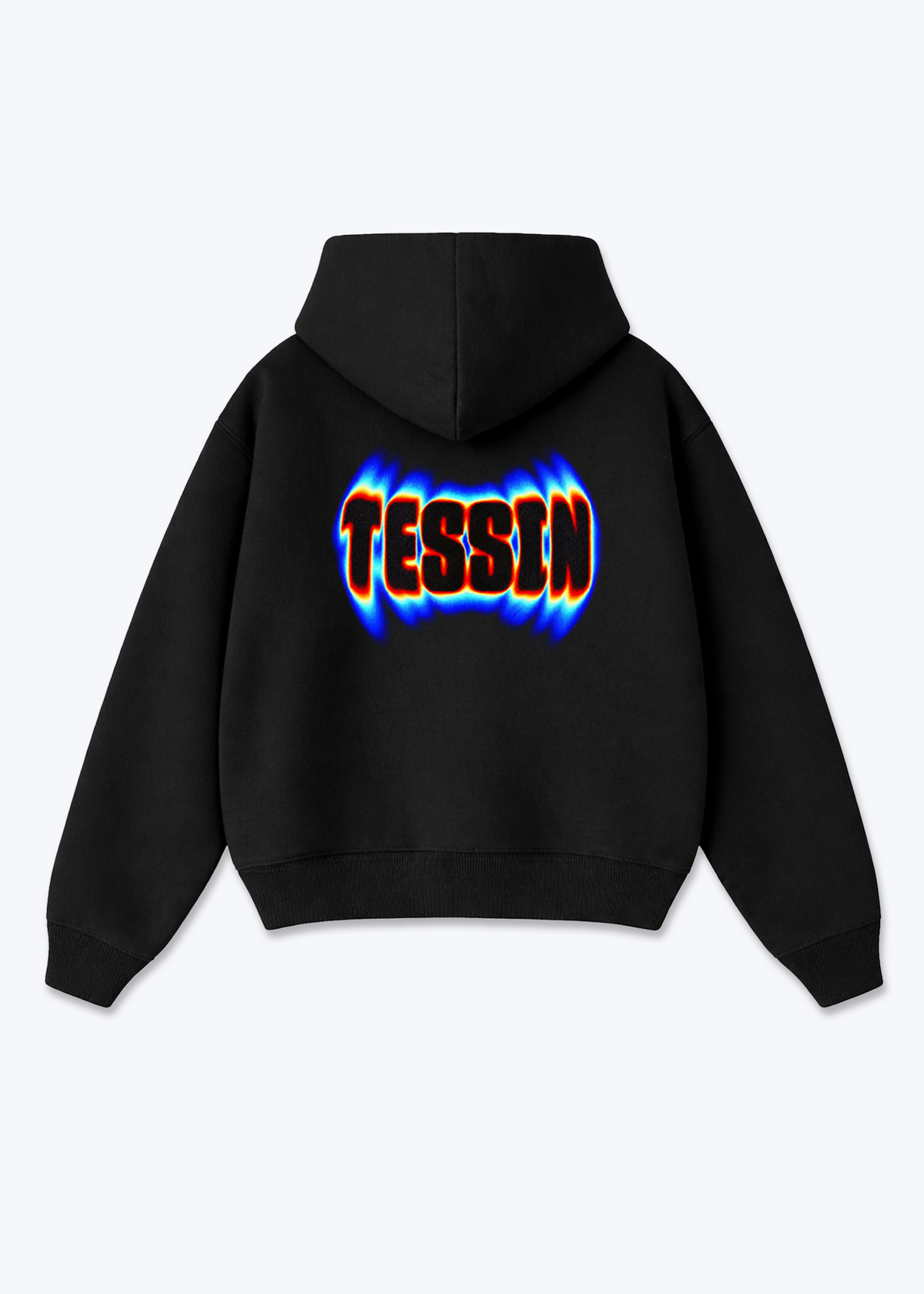 Tessin Neon Oversized Hoodie - Black Back (Designed)