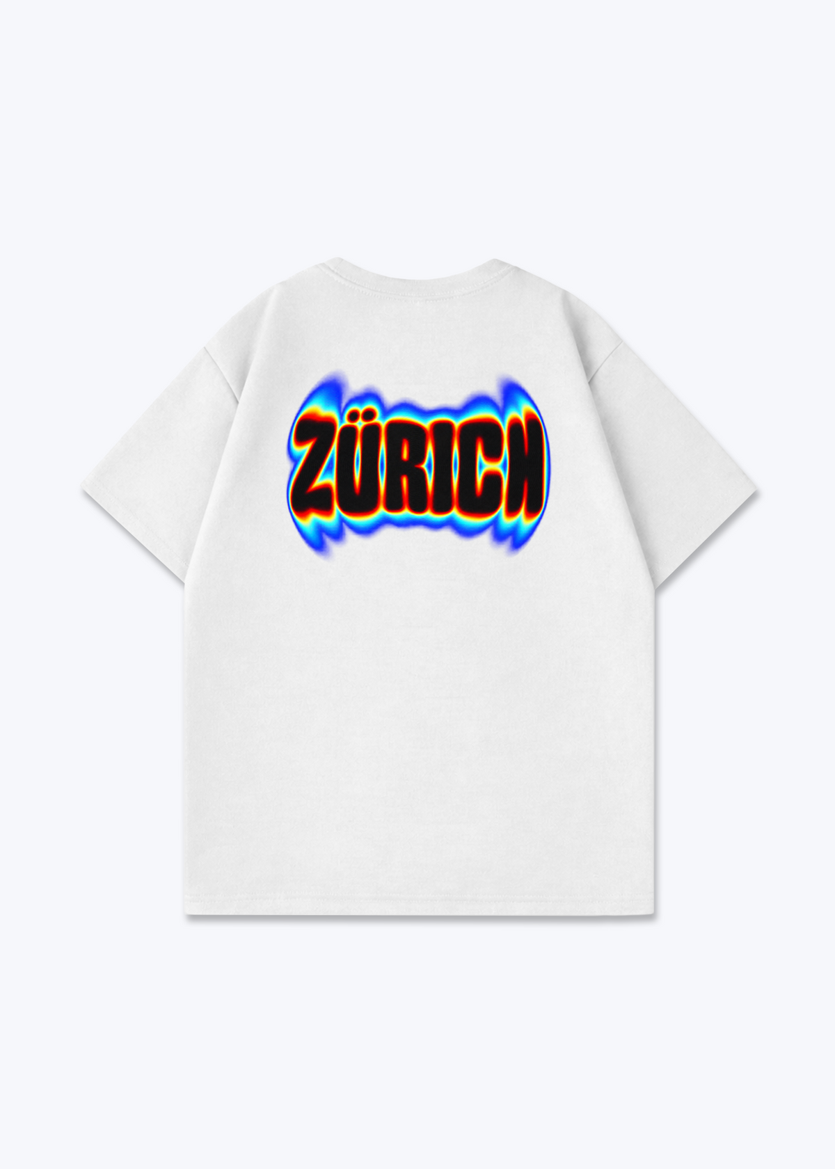 Zürich Neon Oversized T-Shirt - White Back (Designed)