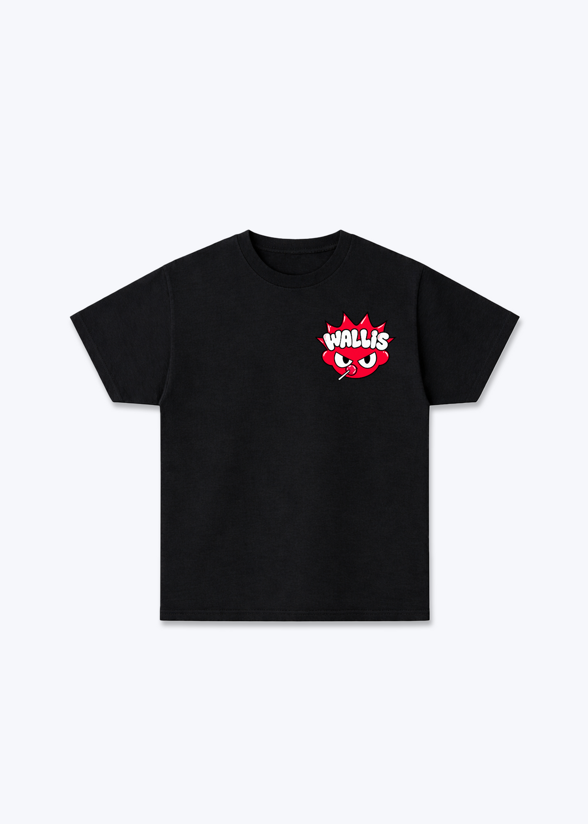Wallis Homie Basic T-Shirt - Black Front (Designed)