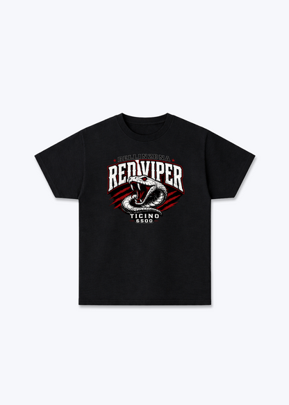 Tessin Red Viper Tee - Black Front (Designed)