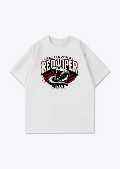 Tessin Red Viper Tee - White Front (Designed)