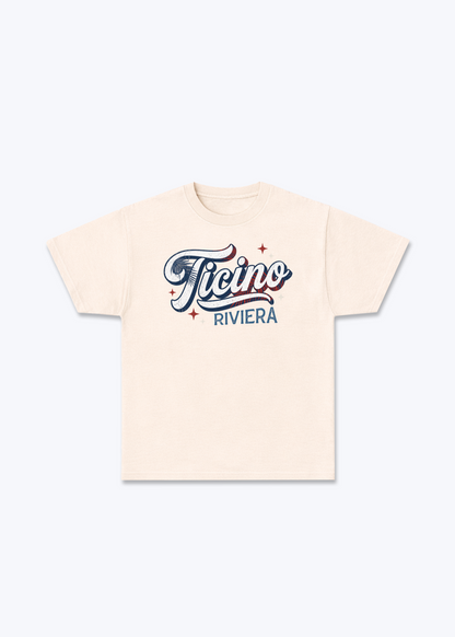 Tessin Riviera Tee - Beige Front (Designed)