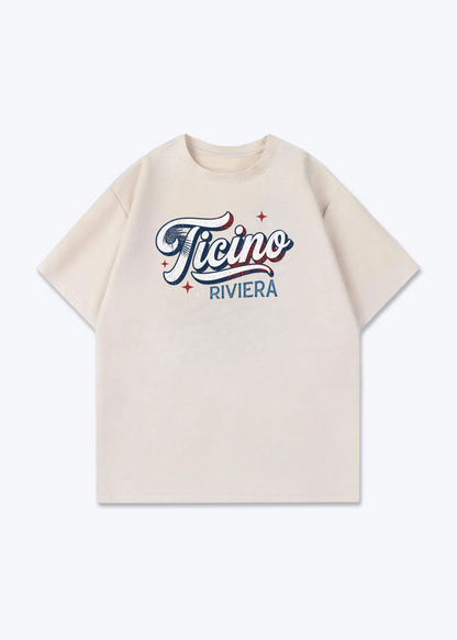 Tessin Riviera Tee - Beige Front (Designed)