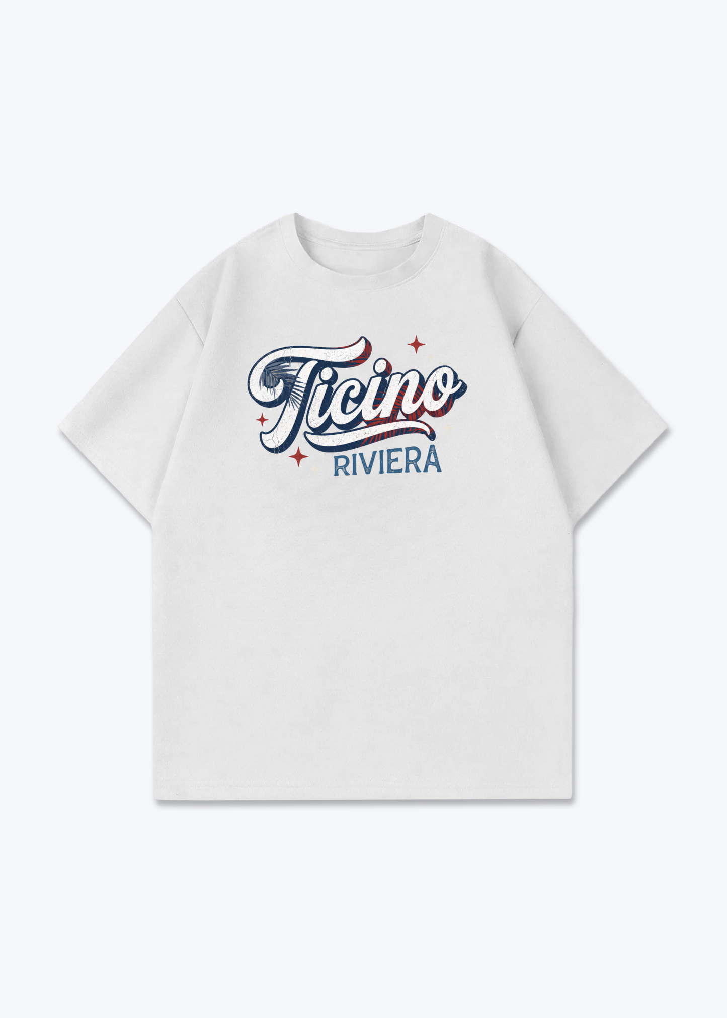 Tessin Riviera Tee - White Front (Designed)