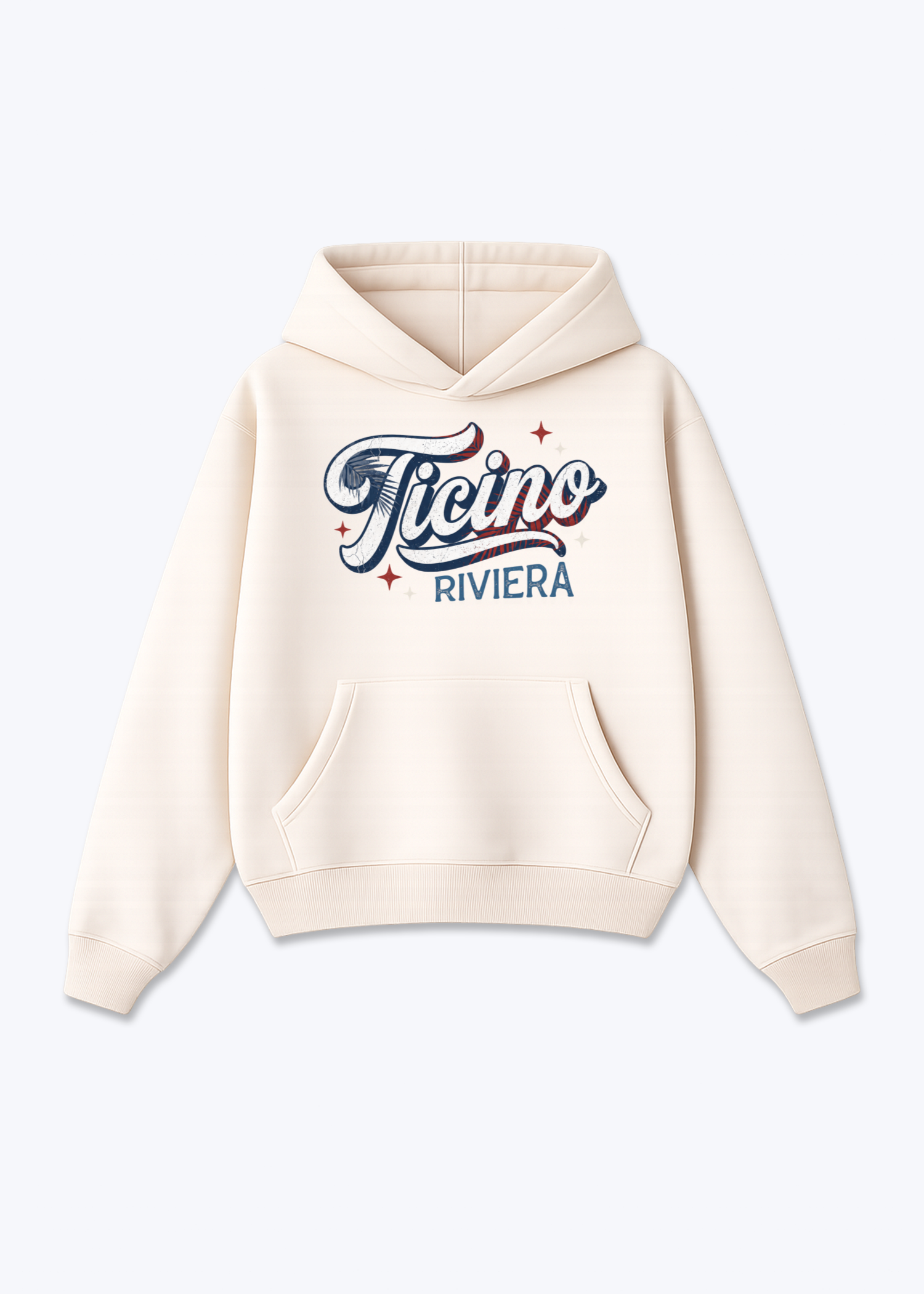 Tessin Riviera Tee - Beige Front (Designed)