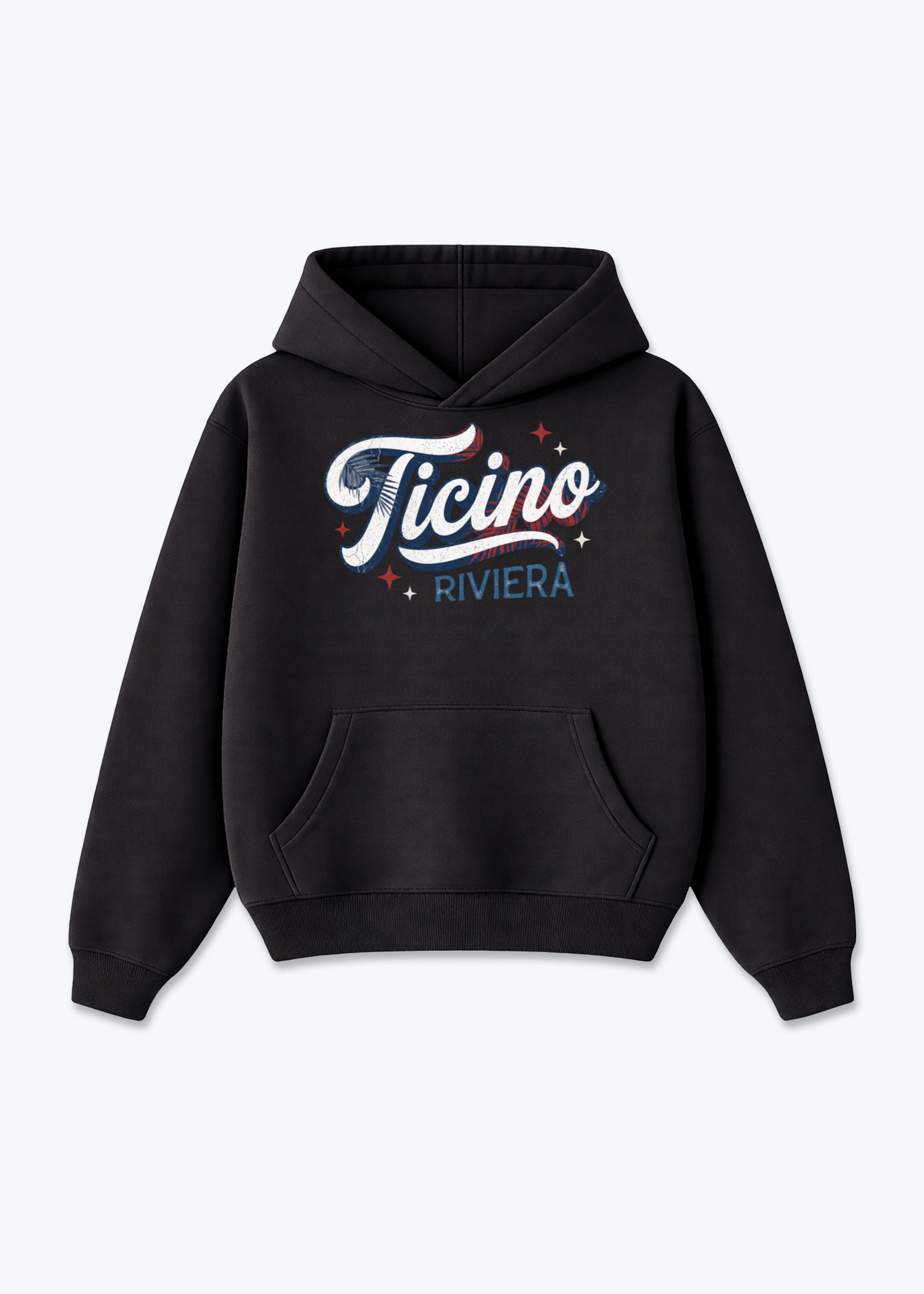 Tessin Riviera Tee - Black Front (Designed)