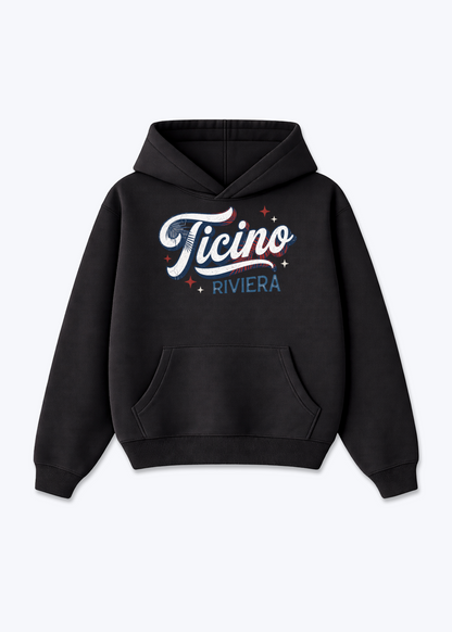 Tessin Riviera Tee - Black Front (Designed)