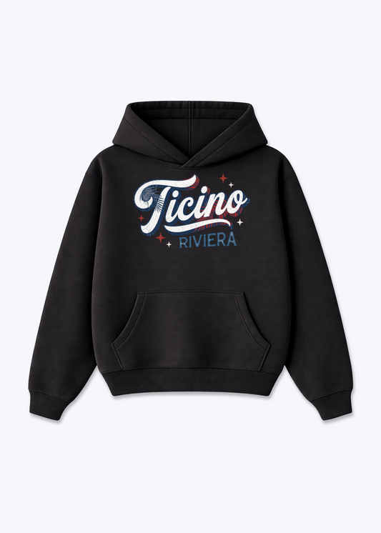 Tessin Riviera Tee - Black Front (Designed)