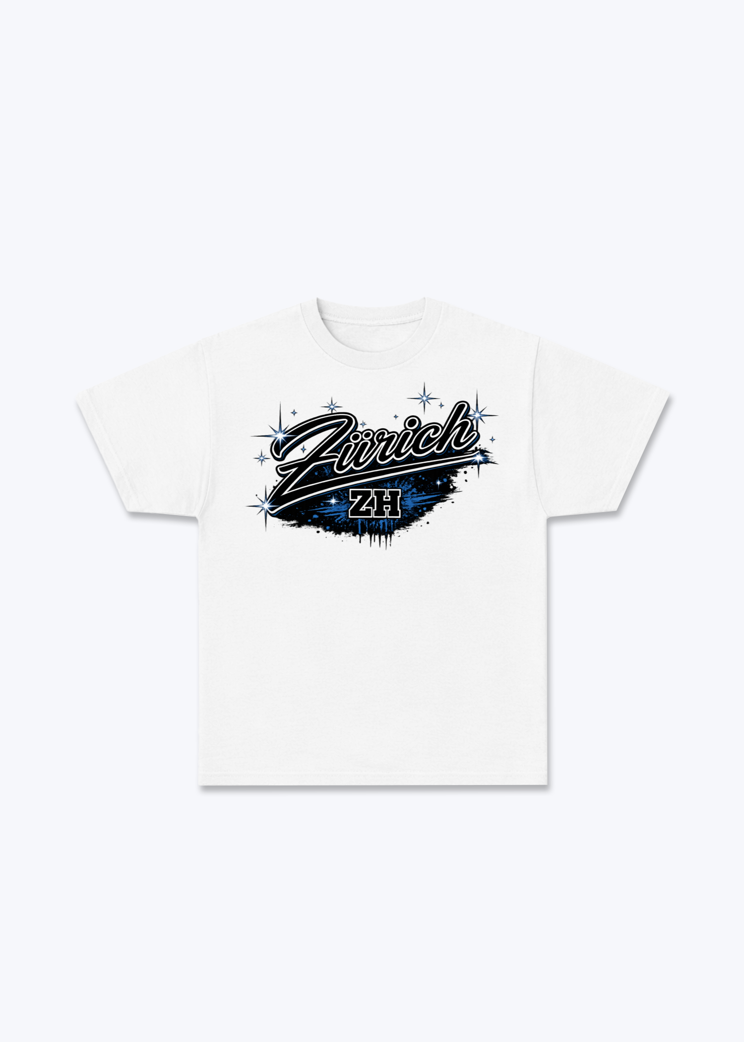 Zürich Stars Tee - White Front (Designed)