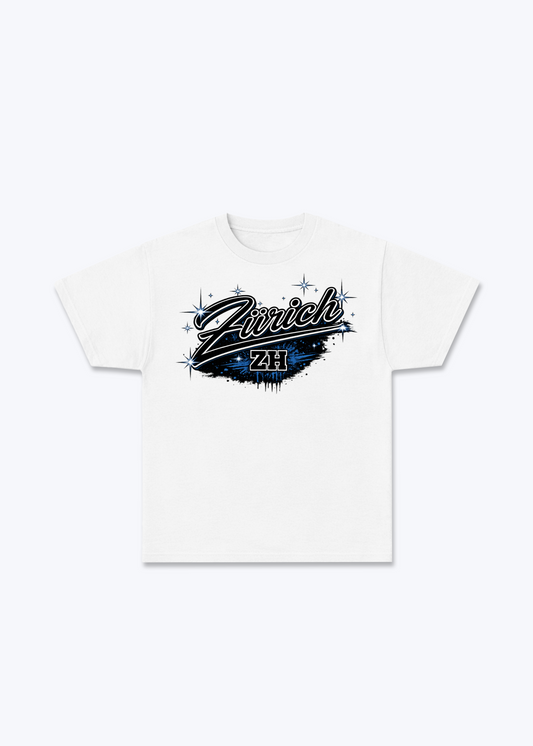 Zürich Stars Tee - White Front (Designed)
