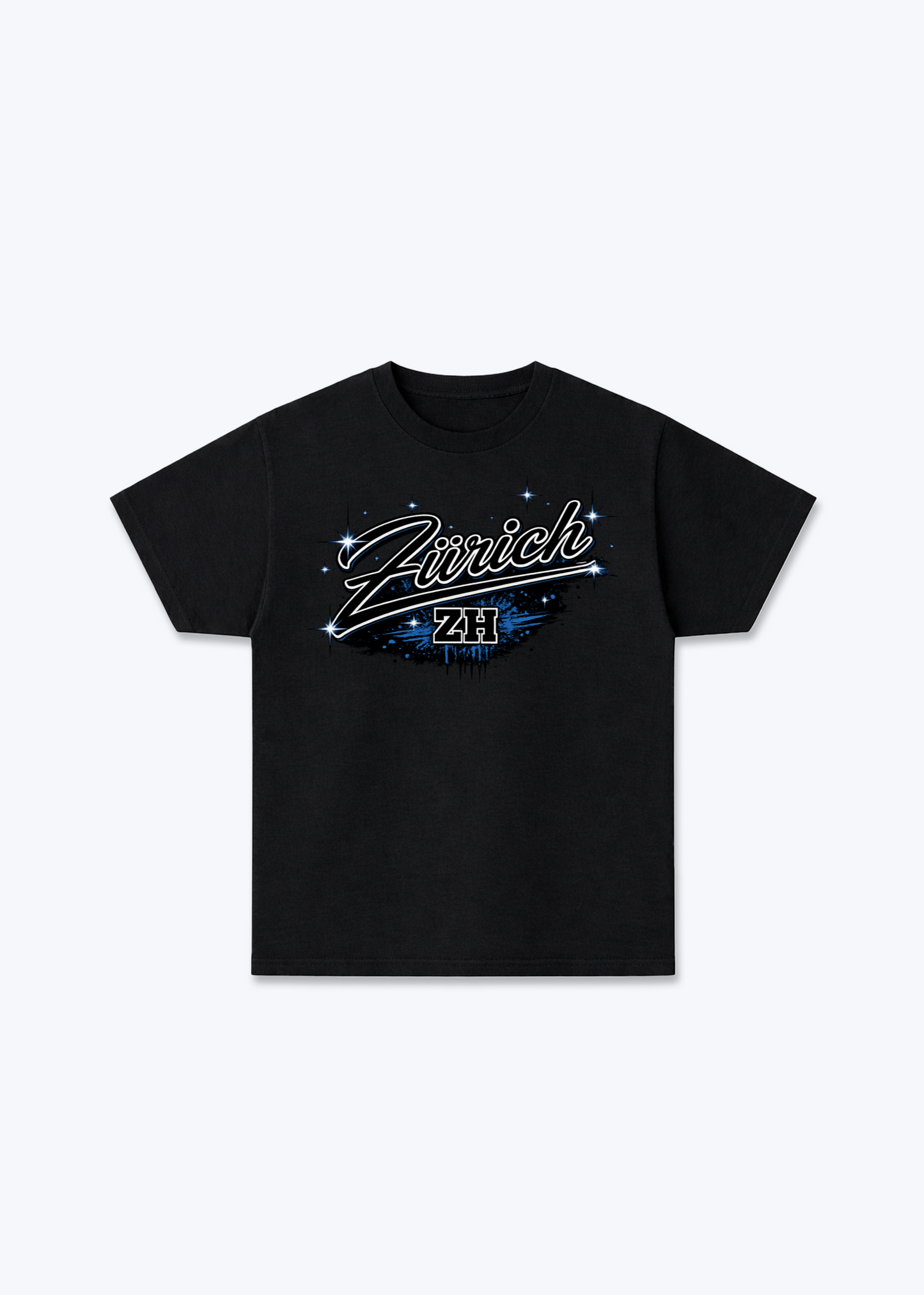 Zürich Stars Tee - Black Front (Designed)
