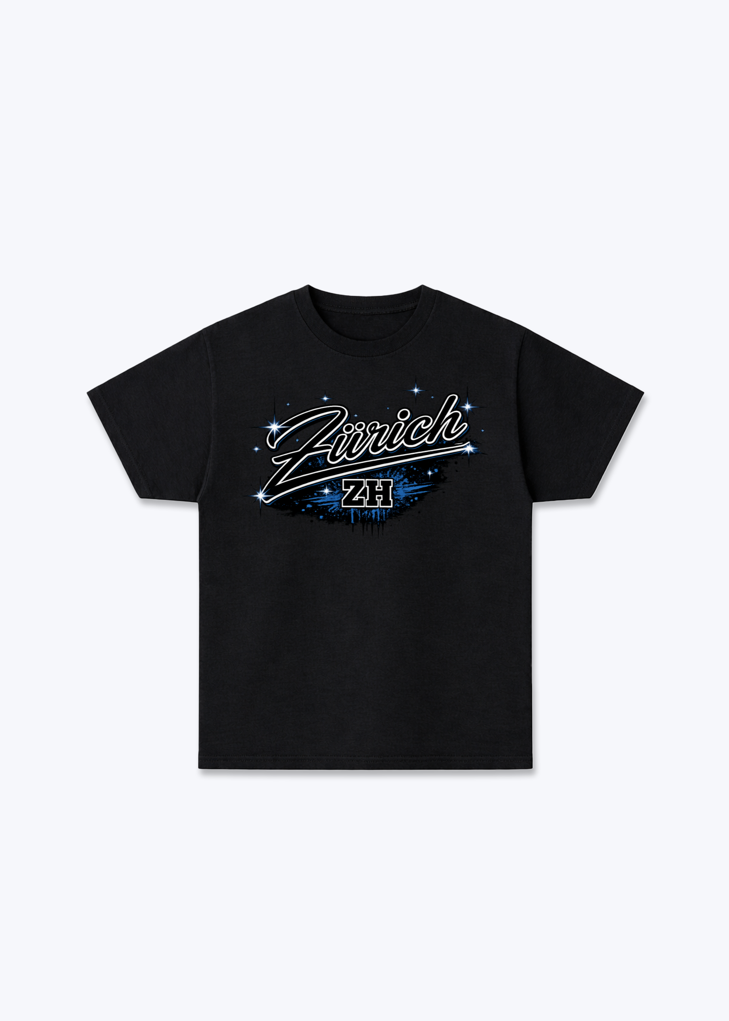 Zürich Stars Tee - Black Front (Designed)