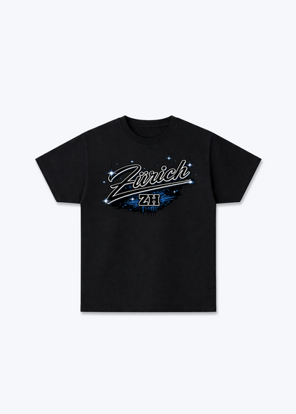 Zürich Stars Tee - Black Front (Designed)