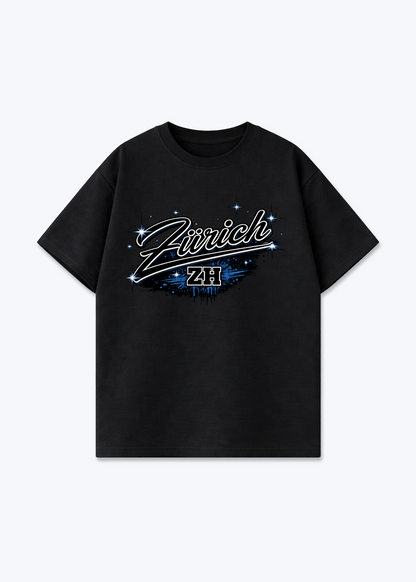 Zürich Stars Tee - Black Front (Designed)