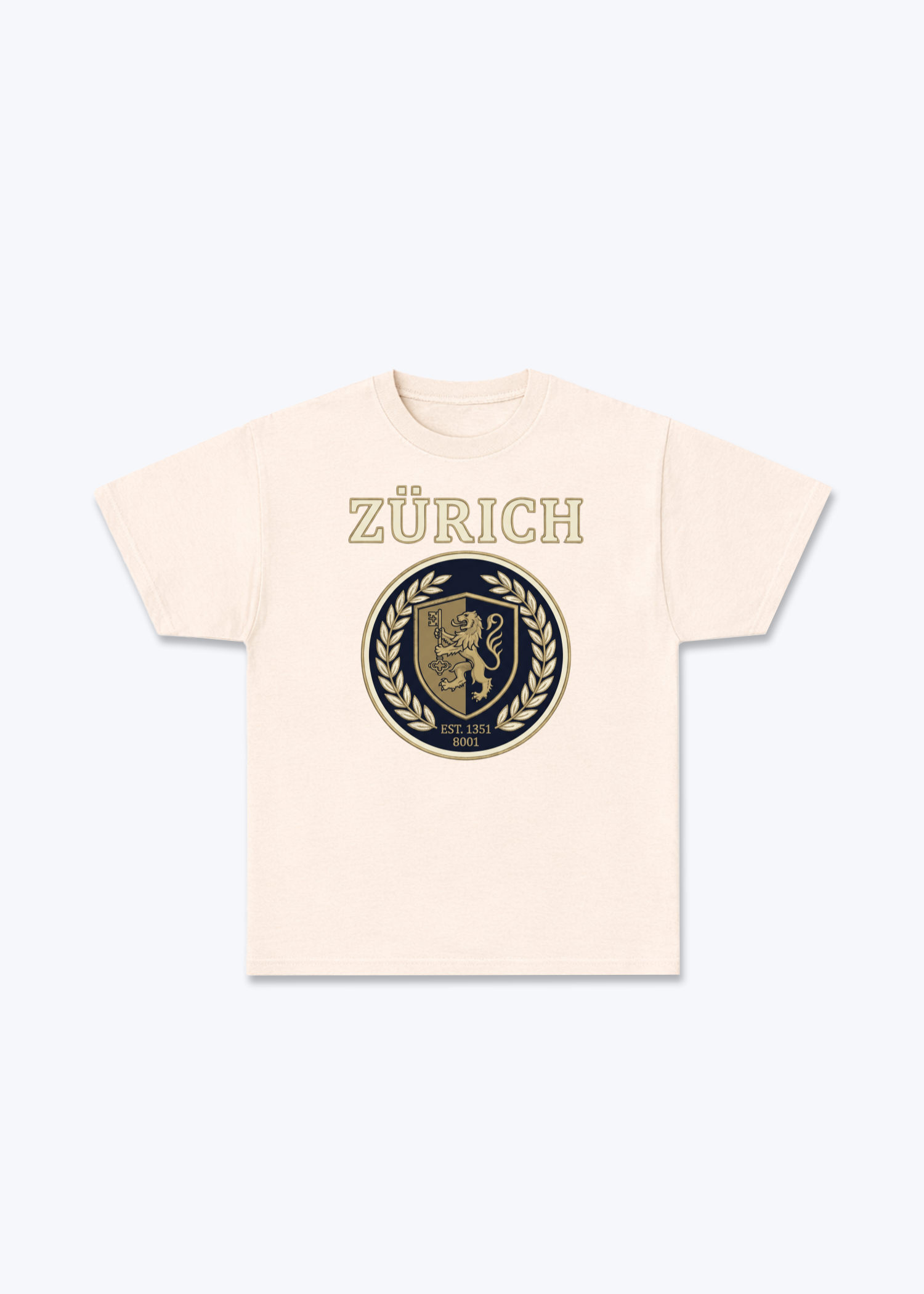 Zürich Owners Club Tee - Beige Front (Designed)