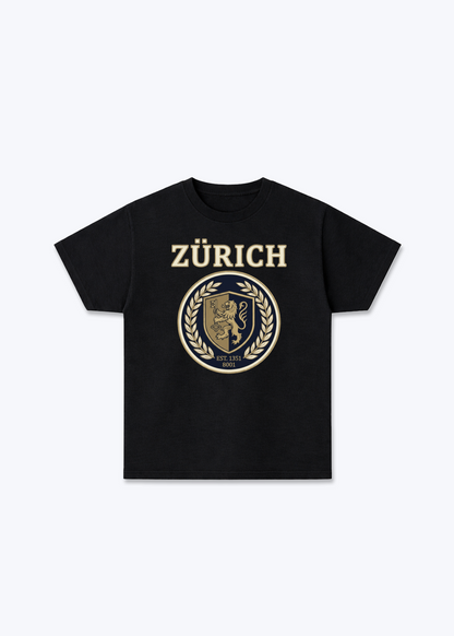 Zürich Owners Club Tee - Black Front (Designed)