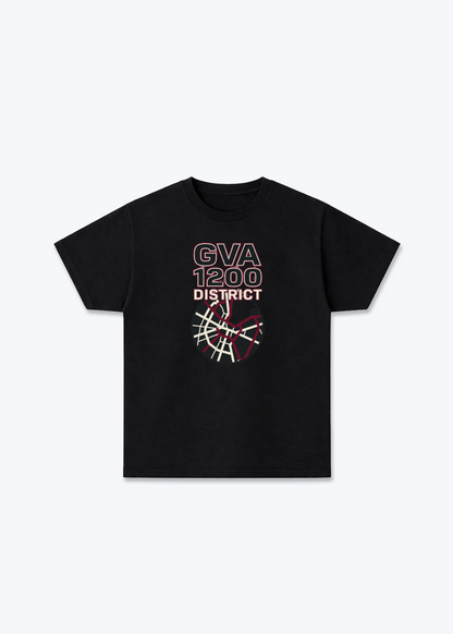 Genève 1200 District Tee - Black Front (Designed)