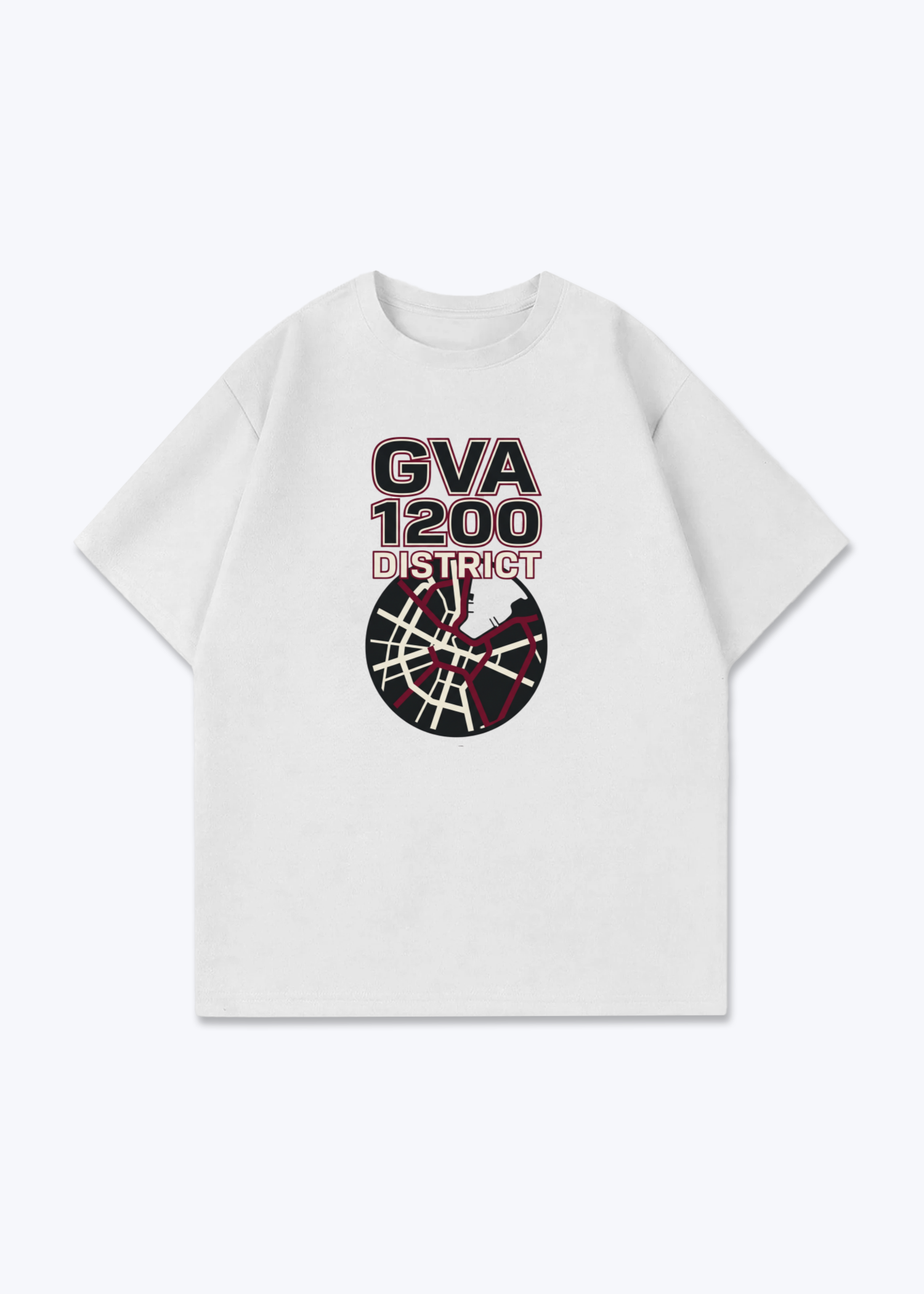 Genève 1200 District Tee - White Front (Designed)