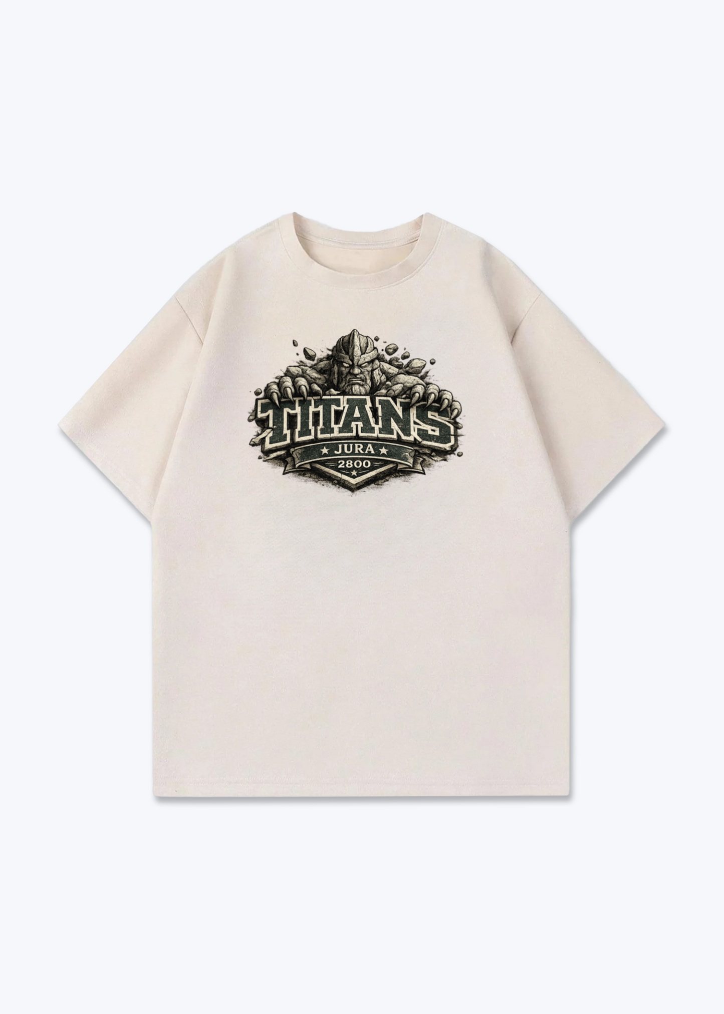 Jura Titans 2800 Tee - Beige Front (Designed)