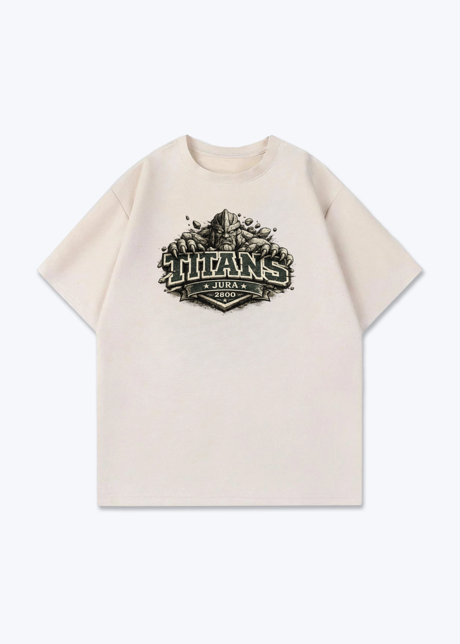 Jura Titans 2800 Tee - Beige Front (Designed)
