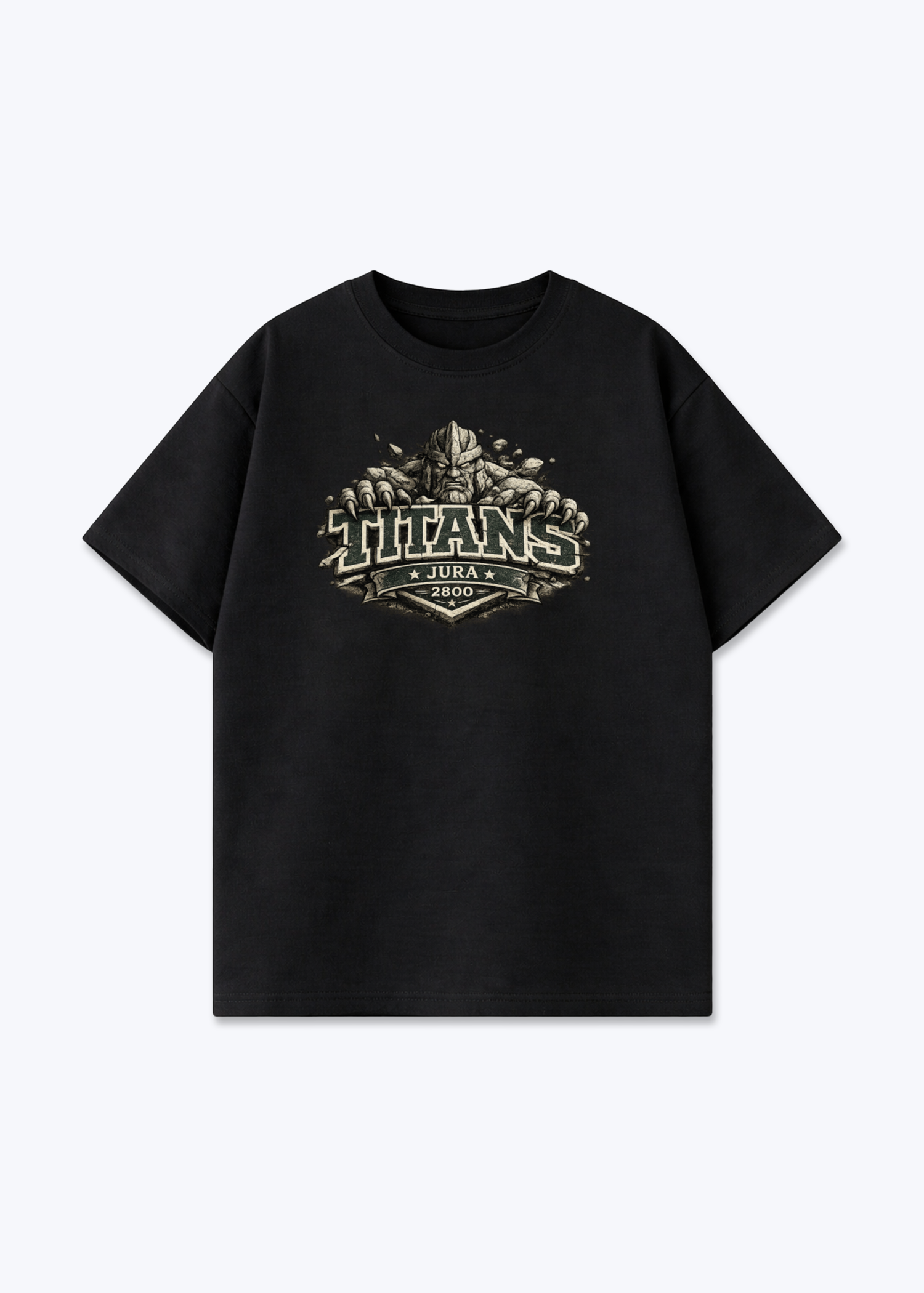 Jura Titans 2800 Tee - Black Front (Designed)