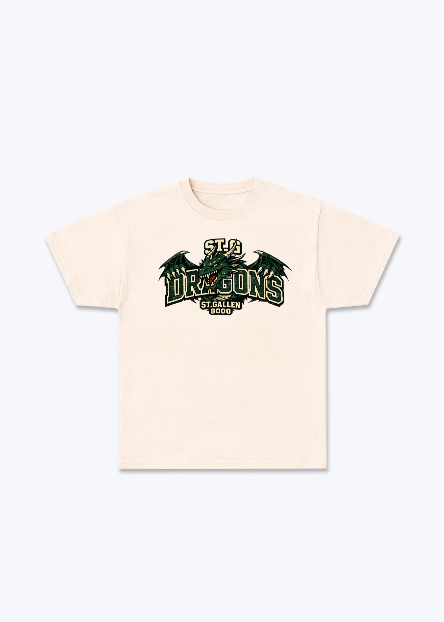 St.Gallen Dragons Tee - Beige Front (Designed)