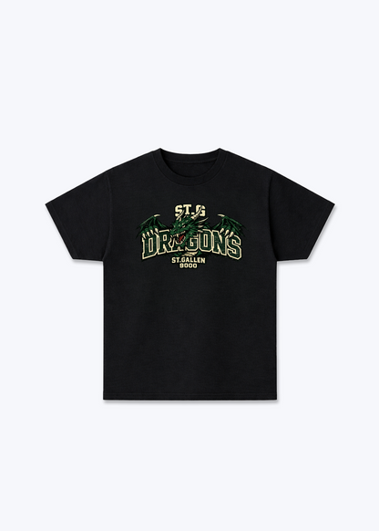 St.Gallen Dragons Tee - Black Front (Designed)