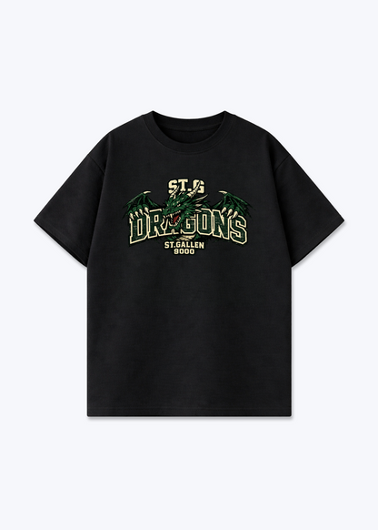 St.Gallen Dragons Tee - Black Front (Designed)