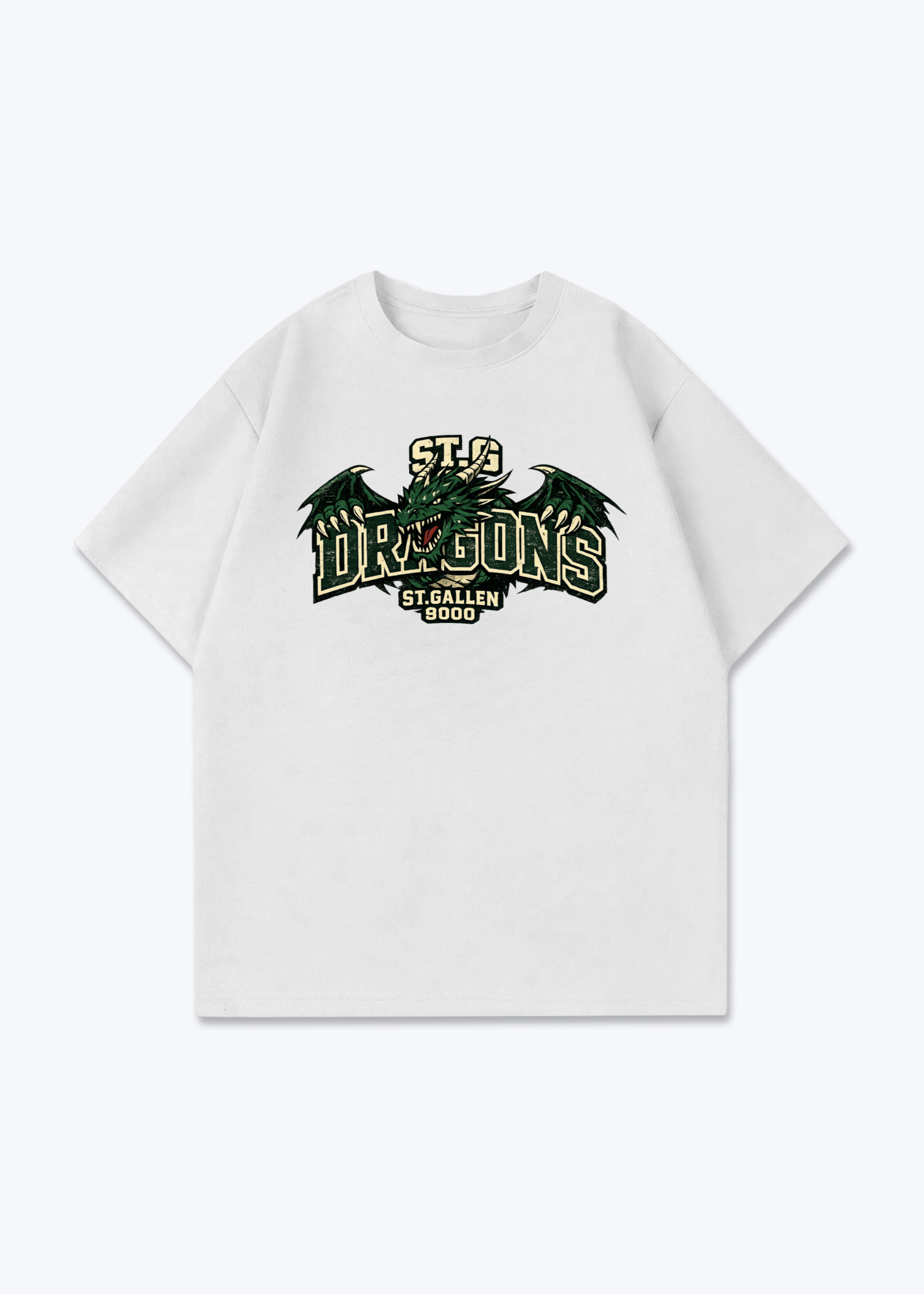 St.Gallen Dragons Tee - White Front (Designed)