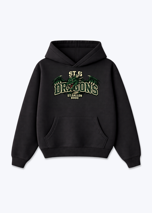 St.Gallen Dragons Tee - Black Front (Designed)