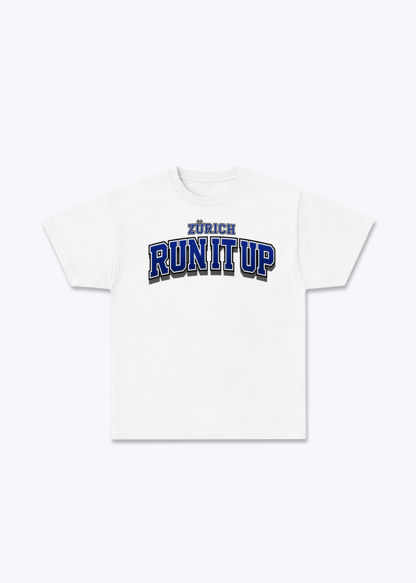 Zürich Run It Up Tee - White Front (Designed)
