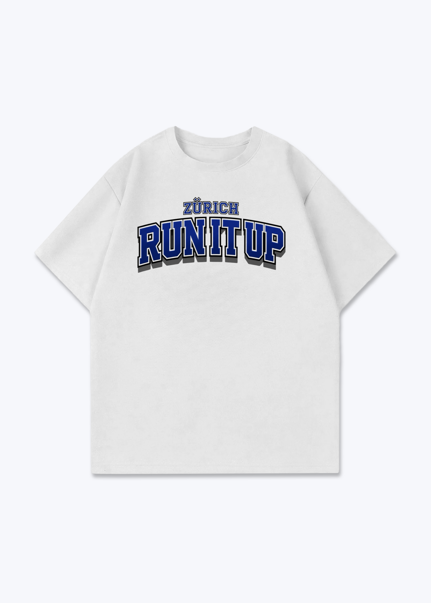 Zürich Run It Up Tee - White Front (Designed)