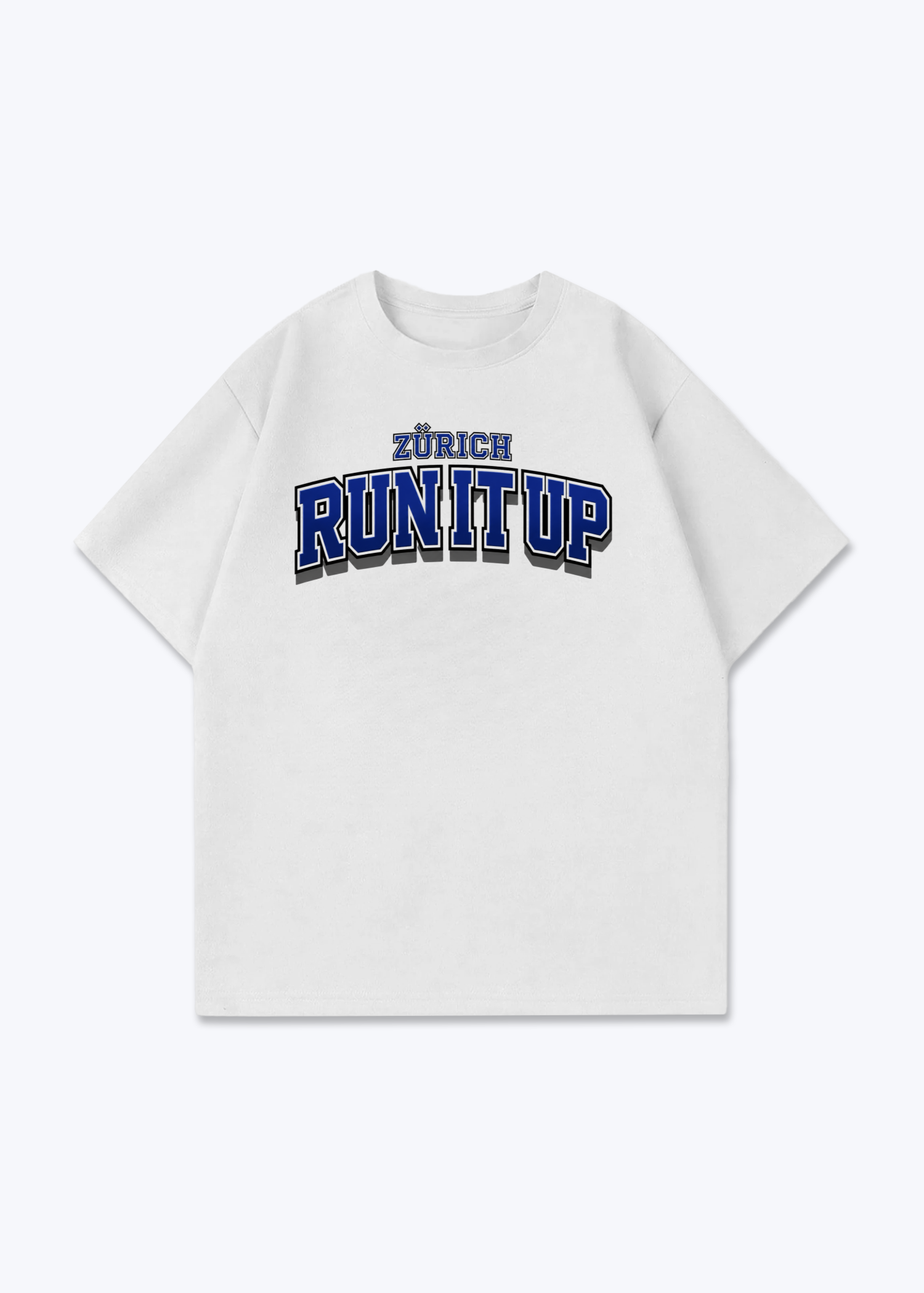 Zürich Run It Up Tee - White Front (Designed)