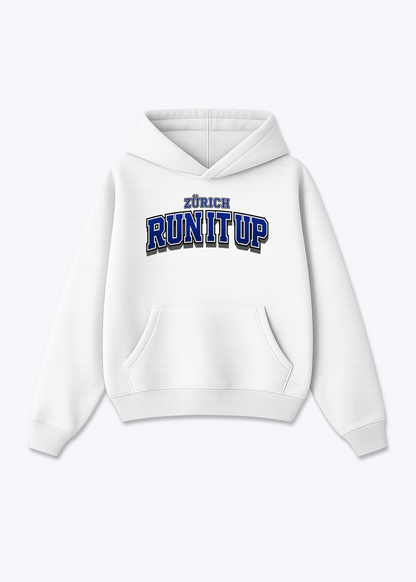Zürich Run It Up Tee - White Front (Designed)