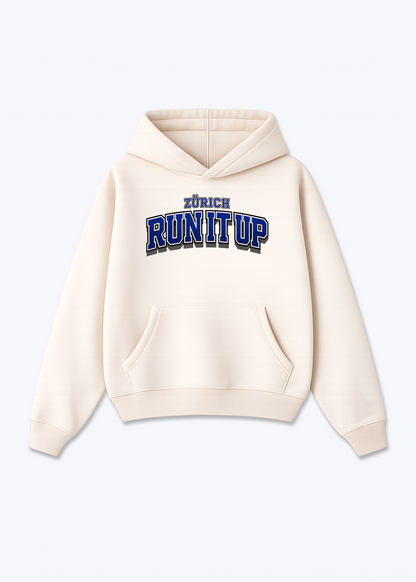 Zürich Run It Up Tee - Beige Front (Designed)