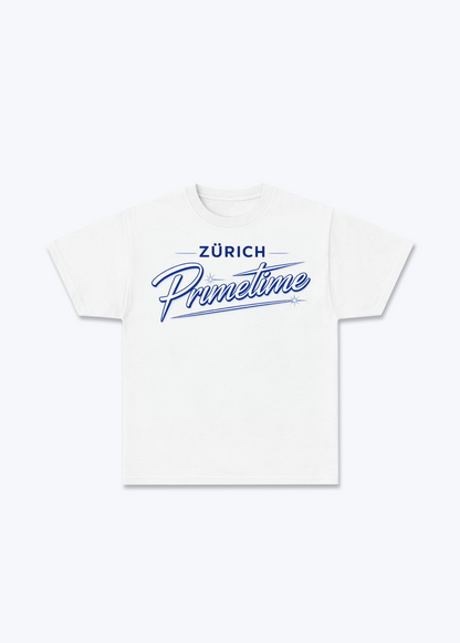 Zürich Primetime Tee - White Front (Designed)