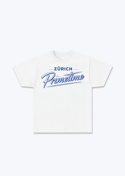 Zürich Primetime Tee - White Front (Designed)