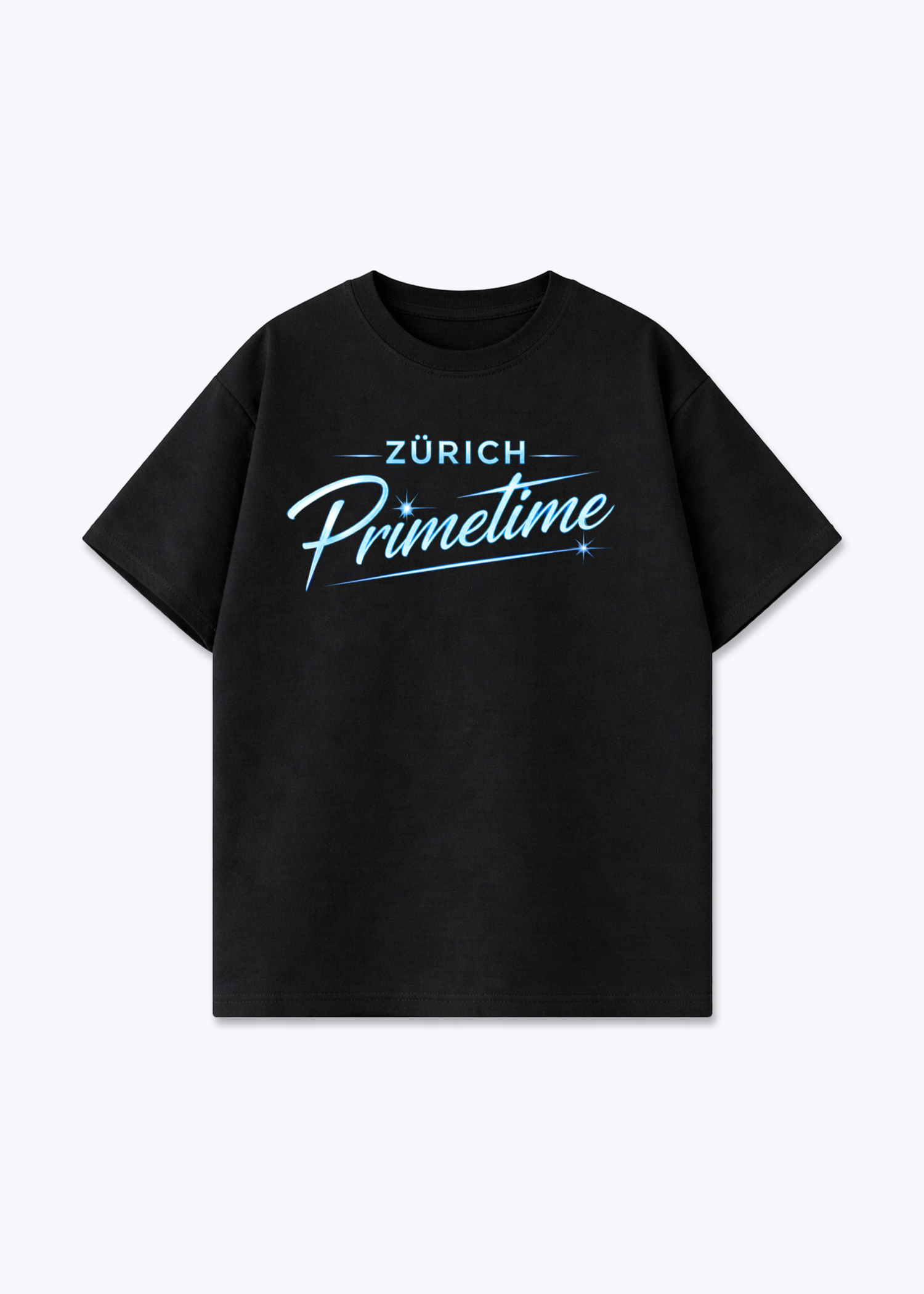 Zürich Primetime Tee - Black Front (Designed)