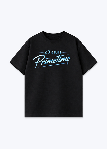 Zürich Primetime Tee - Black Front (Designed)