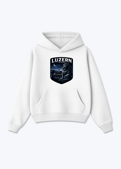 Luzern Night Lion Tee - White Front (Designed)
