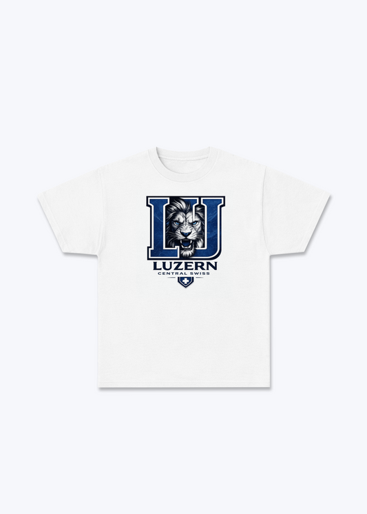 Luzern Central Swiss Tee - White Front (Designed)
